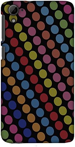 AMZER Slim Fit El Işi Tasarımcı Baskılı Sert Shell Kılıf Arka Kapak Cilt HTC Desire 826-Funky Nokta Stripes HD Renk, Ultra Hafif