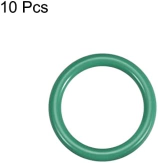 KFıdFran Flor Kauçuk O-Ringler, 30mm OD 25.2 mm ID 2.4 mm Genişlik FKM Araç Makineleri için Conta Contası Sıhhi Tesisat, Yeşil,