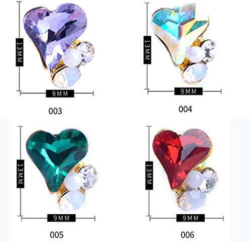 LİNHU Parlak Taşlar İnci Şeftali Kalp Şekli Glitter AB Kristal Manikür Aksesuarları Tırnak Sanat Kalp Elmas Elmas Takı Tırnak