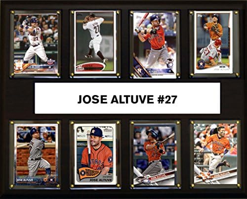 MLB Houston Astros Erkek 1215ALTUVE8CMLB 12 x 15 Jose Altuve Houston Astros 8 Kartlı Plaket, Kahverengi, Yok