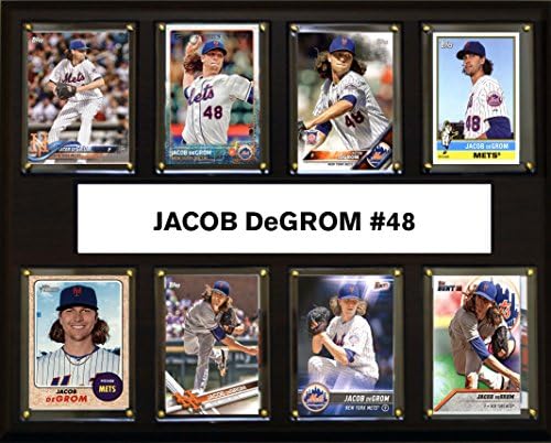 C & I Collectables MLB New York Mets Mens 1215DEGROM8CMLB 12 X 15 Jacob deGrom New York Mets 8 Kartlı Plaket, Kahverengi, Yok