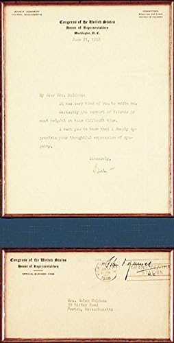 Başkan John F. Kennedy - 06/21/1948 İmzalı Mektup