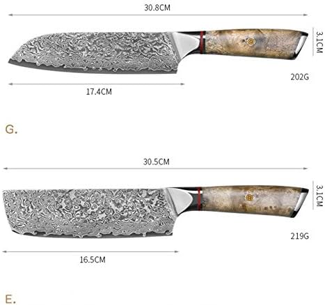 Mutfak bıçağı Her Türlü Şam Çelik Bıçak 67 Katmanlar VG10 Çekirdek Doğal Şam Damarlar Ultra Keskin Kalıcı Netlik Mutfak Bıçak