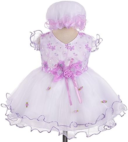 Şık Papatya Bebek-Kız Payetli Nakış Çiçek Kız Pageant Doğum Günü Elbise