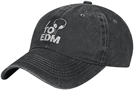 Kamyon şoförü şapkası Ben Dinlemek EDM Yenilik Şapka Ayarlanabilir Baba Kapaklar Snapback beyzbol şapkası Siyah