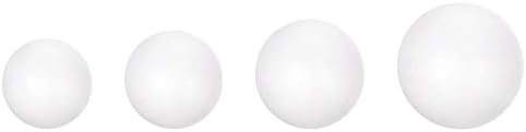 uxcell 80 Parça için 4 Boyutu Beyaz Polistiren Köpük Topları Pürüzsüz Yuvarlak Katı Topu El Sanatları, Sanat, DIY, ev, parti