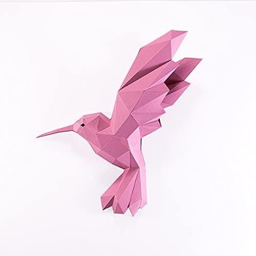 WLL-DP 3D Hummingbird Papercraft Kağıt Heykel El Yapımı Oyun Kağıt Kupa Kağıt Modeli DIY Geometrik Duvar Dekorasyon Yaratıcı