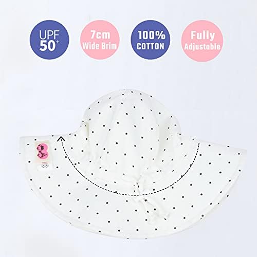 Bebek Kız Güneş Şapkası Disket / UPF 50 + Güneş Koruma Geniş Ağızlı Yaz Kovası