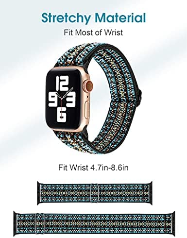 TOYOUTHS Apple Watch Elastik Bantları ile Uyumlu 38mm 40mm 41mm Yumuşak saat kordonları Sıkı Naylon Bantları Yedek Bileklik iwatch