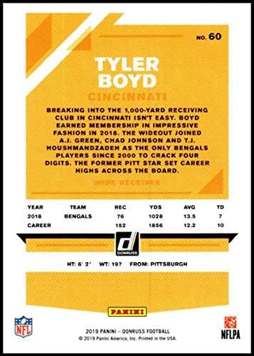 2019 Donruss 60 Tyler Boyd NM - MT Cincinnati Bengals Resmi Lisanslı NFL Ticaret Kartı
