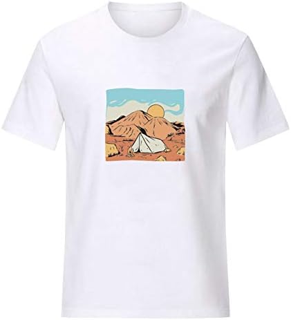 Womens için T-Shirt, Yaz Kısa Kollu Tops Gevşek Gömlek Casual Baskı Kısa Kollu O-Boyun Bluz