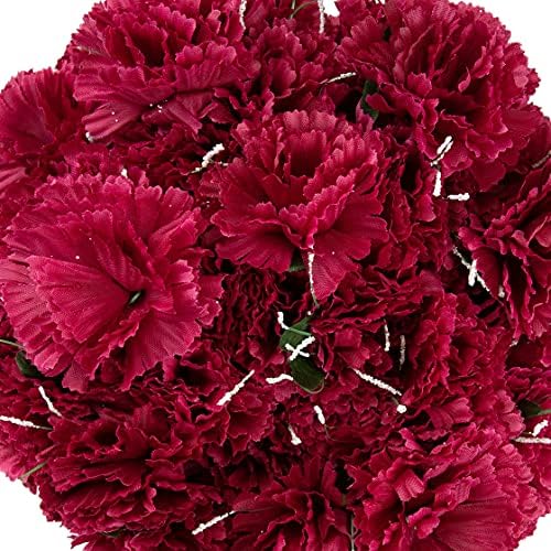 Sezonun İhtiyacı Yapay Çiçekler, Sahte Karanfiller, 84 Kafaları Gerçekçi Çiçek Buketi Düğün Dekor Masa Centerpieces için, İpek