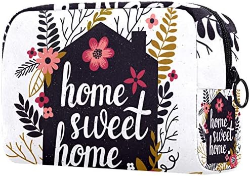 Kadınlar için Kozmetik Çantaları, Makyaj Çantaları Ferah Tuvalet Çantası Seyahat Aksesuarları Hediyeler-Home Sweet Home