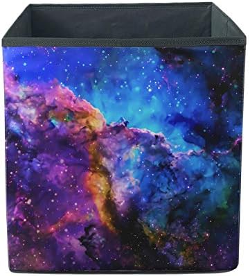 AFPANQZ Yıldızlı Galaxy Dekoratif Depolama Kovaları Sepeti, 13x 13 x 13 Büyük Çamaşır Odası Depolama, kumaş Saklama Sepetleri