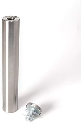 Paslanmaz Çelik Standoff 1 inç Çap x 6 inç Namlu Uzunluğu PVC, Cam ve Akrilik Tabela için Fırçalanmış Kaplama Duvar Ankrajları