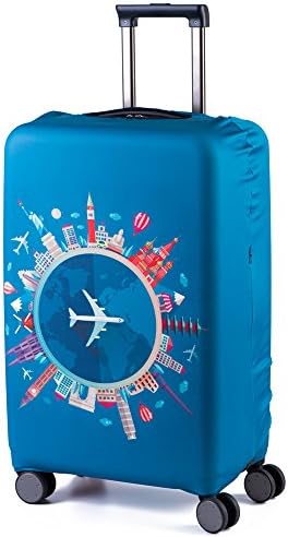 Spandex Seyahat Bagaj Kapağı Koruyucu-HoJax Bavul Koruyucu Çanta Fit 19-21 İnç Bagaj (Küçük, Seyahat)