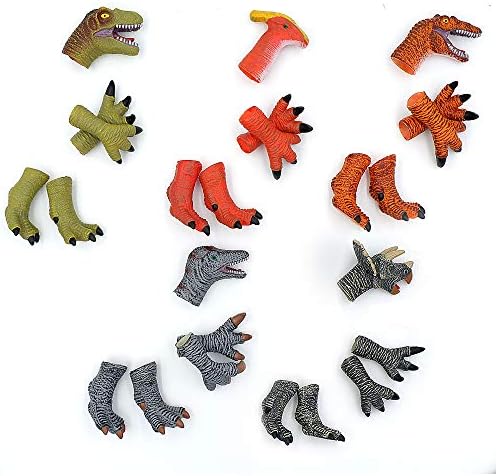 Dinozor Figürü Parmak Oyuncakları, Hayvan Banyosu Parmak Kuklaları