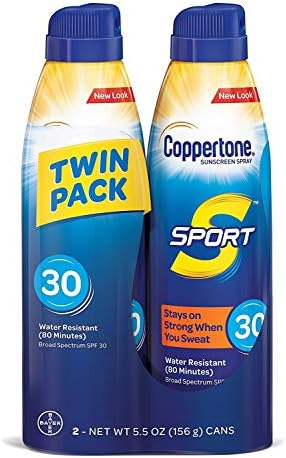 Coppertone Sport Sürekli Güneş Koruyucu Sprey Geniş Spektrumlu SPF 30 Her Biri 5.5 Ons (7)
