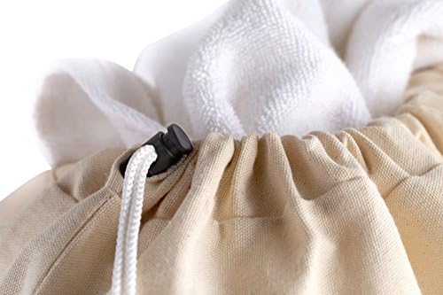 Pamuklu Çamaşır Torbası-24” x 36” - Sağlam, Nefes Alabilen, %100 Pamuklu, Kolay Taşıma için Kilitleme İpli Kapatma, Yurtlarda