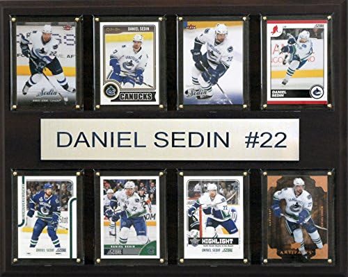 NHL Vancouver Canucks Daniel Sedin 8 Kartlı Plaket, 12 x 15 inç