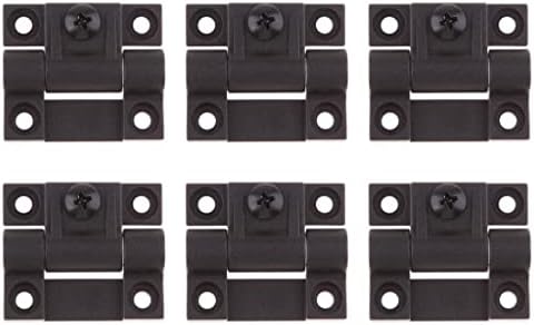 Shiwaki Southco E6 için 6 Parça 4 Delik Menteşe Değiştirme-10-501-20, Ayarlanabilir Menteşe, Siyah, 42 Mm X 36 mm