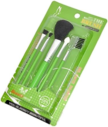 HBID Makyaj Fırçalar 5 Adet Premium Sentetik Vakfı Karıştırma Allık Kapatıcı Göz Farı Makyaj Fırça Seti Yeşil