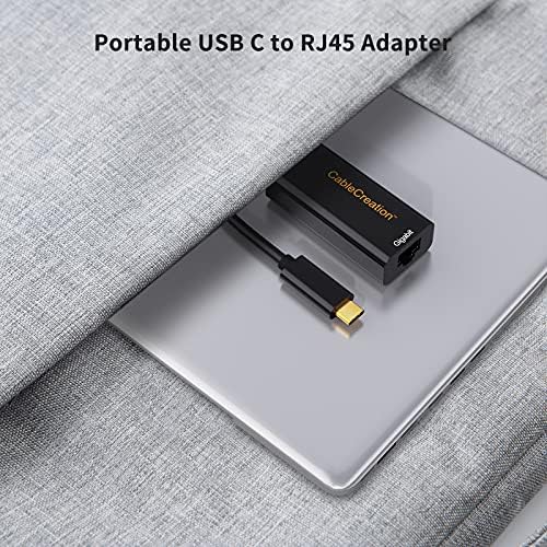 USB C Ethernet Adaptörü, CableCreation USB Tip C'den RJ45 Gigabit LAN Ağ Adaptörüne, 10/100/1000 Mbps'yi Destekleyen, MacBook