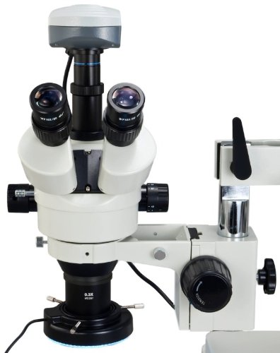 OMAX 2X-90X Dijital Zoom Trinoküler çift-Bar Boom standı Stereo mikroskop ile 9.0 MP USB kamera ve 144 LED halka ışık ile ışık