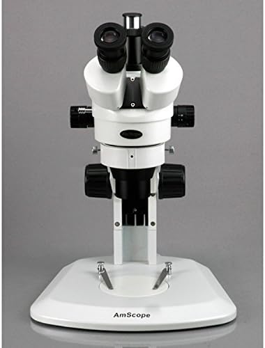 AmScope SM-1TRZ Profesyonel Trinoküler Stereo Zoom Mikroskop, wh10x Göz Mercekleri, 3.5 X-90X Büyütme, 0.7 X-4.5 X Zoom Objektifi,
