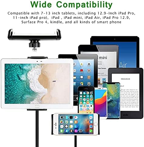 Ipad Standı Zemin, Mindsky Tablet Zemin Standı Gooseneck Uzun Kol Cep Telefonu Tutucu Dağı için 7-13 inç Tablet iPad, Dahil ipad