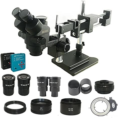JKCKHA Modeli 3.5 X-180X Çift Boom trinoküler stereo Mikroskop Endüstriyel Lehimleme 38MP HDMI USB microscopio kamera telefon