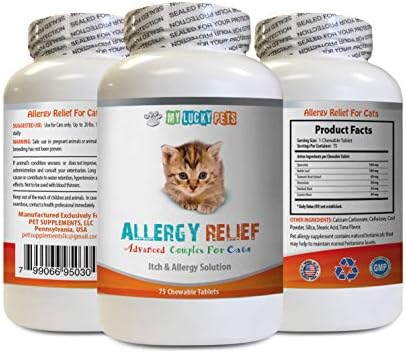 MY LUCKY PETS LLC kedi Alerji Azaltıcı-KEDİ Alerji Rölyef Kompleksi-Premium Kaşıntı Çözümü-Bağışıklık Güçlendirici-kedi Bağışıklık