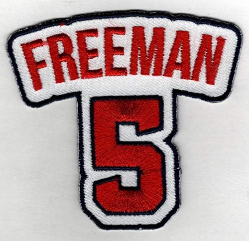 FREDDİE FREEMAN No. 5 Yama-Atlanta Beyzbol Forması Numarası İşlemeli DIY Dikmek veya Demir-On Yama