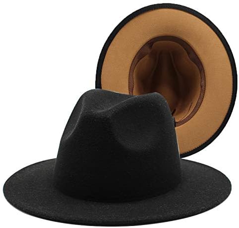 Kadınlar için Clecibor Renkli Fötr Şapkalar, Kış Şapkaları, Vintage Panama Şapkası, Geniş Kenarlı Yünlü Pamuklu Şapka