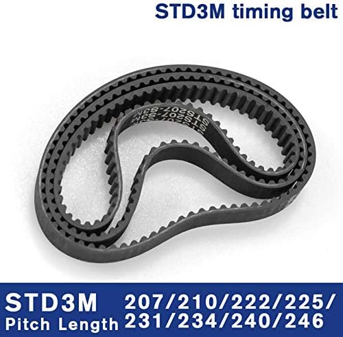 Syu-Kemer Zamanlama STD3M zamanlama kemeri, 207/210/222/225/231/234/240 / 246mm, 6/9/10 / 15mm Genişlik, kauçuk Dişli Kemer Kapalı