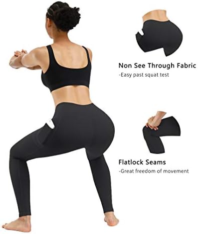 Fengbay 3 Paket Yüksek Bel Yoga Pantolon, Yoga Pantolon Kadınlar için Karın Kontrol egzersiz pantolonları 4 Yönlü Streç Tayt