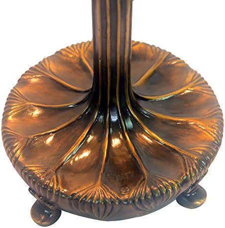 JMFHCD Tiffany tarzı masa Lambası Vintage Vitray yuvarlak gül tarzı masa lambası Komidin oturma odası yatak odası ofis hediye