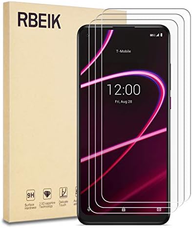 [3 Paket] T-Mobile Revvl 5G Ekran Koruyucu Cam, RBEIK Anti-Parmak İzi Çizilme Direnci Kabarcık Ücretsiz 9 H Sertlik Temperli