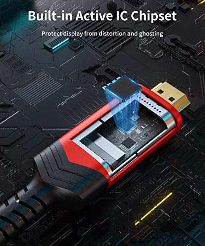 Mini DisplayPort-HDMI Kablosu, JSAUX Thunderbolt 2-HDMI 10FT FHD Örgülü Yüzey-hdmı Kablosu Dizüstü Bilgisayar-TV, MacBook Air/Pro,