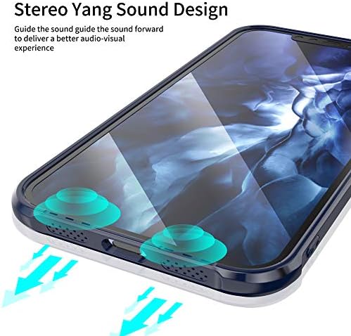SGK Akrilik Ses Kılavuzu hava yastığı Anti-Sonbahar Koruyucu kılıf, iPhone 12/12 Pro ile Uyumlu, 6.1 inç, yüksek Şeffaflık, yüksek