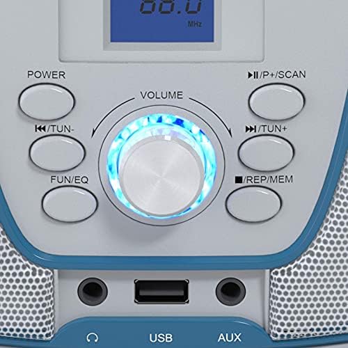 LONPOO Taşınabilir CD Çalar Bluetooth özellikli Boombox Stereo Sistemi, FM Radyo, MP3 Çalma, USB Girişi, Ses Girişi, Kulaklık