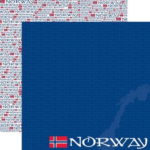 Pasaportları 12'ye 12 inç Çift Taraflı Karalama Defteri Kağıdı ile Hatırlayın, Norveç