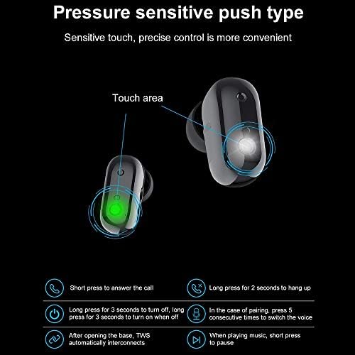 GYZLZZB Akıllı İzle TWS Bluetooth 5.0 Kablosuz Kulaklıklar 2-in-1, 1.54-inç Kavisli Ekran, Kulak Spor Spor Kulaklık, Açık Pedometre,