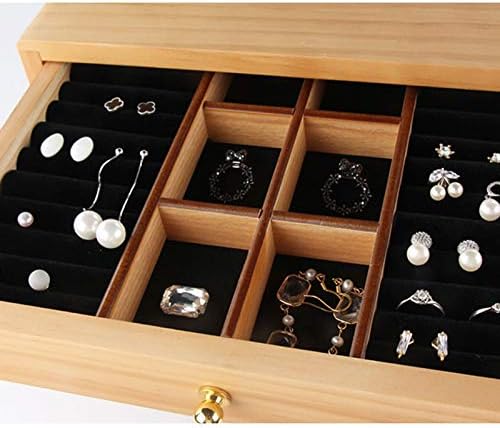 ZRONGQF kız çocuk mücevheratı Kutusu Mücevher kutusu Ahşap mücevher kutusu Çok Katmanlı Çekmece Büyük Kapasiteli Çok Fonksiyonlu