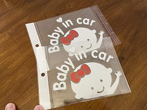 2 Packs-Bebek Araba Sticker Çıkartma Bebek Araba Emniyet Işareti için Gemide Işareti Sevimli Bebek Araba Sallayarak Sticker (Girl2)