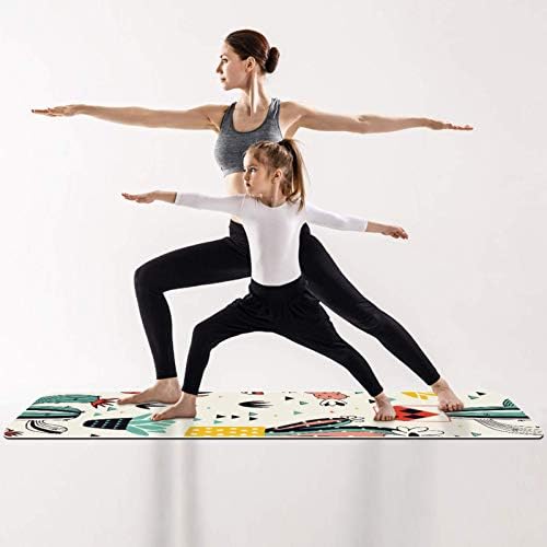 Unicey Boyama Kaktüs Saksı Bitkileri Renkli Yoga Mat Kalın Kaymaz Yoga Paspaslar Kadınlar ve Kızlar için egzersiz matı Yumuşak