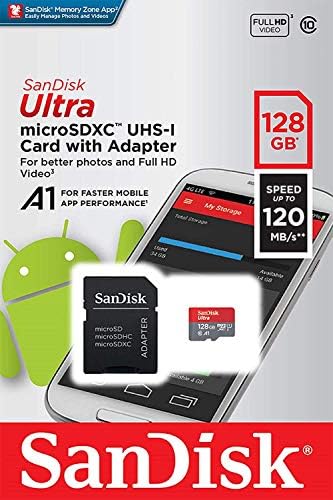 Ultra 128GB microSDXC, SanFlash ve SanDisk tarafından Doğrulanan Videocon Infinium Z45Q Star Plus için Çalışır (A1/C10/U1/8k