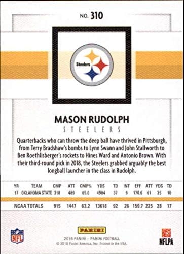 2018 Panini Şövalye Bronz 310 Mason Rudolph Steelers NFL Futbol Kartı NM-MT