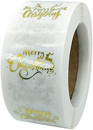 3 Rolls 500 adet / rulo 1 İnç Temizle Merry Christmas Etiket Mühür Etiketleri Noel Hediyesi dekorasyon çıkartması Düğün Paketi