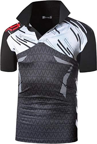 jeansian erkek Açık Spor Hızlı Kuru Fit Polo T-Shirt Tee Gömlek Tişört Tops Golf Tenis Bowling LA287